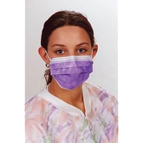BOX OF 50 PROCEDURE MASKS 	Earloop X-Safe Masks Purple FACE MASK