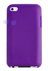 Premium Purple Soft Gel Silicone Skin Case Cover for Apple iPod Touch 4G, 4th Generation, 4th Gen