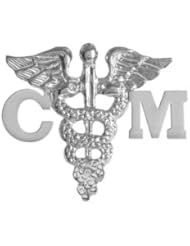 NursingPin - Case Manager CM Graduation Pin in Sterling Silver