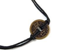 Chinese Replica Ancient Coin Necklace with Black Adjustable Cord