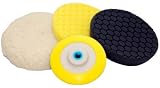 Kustom Shop Brand Compound, Polish and Finishing Pad Kit with Grip Backing Plate