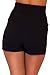 High Waisted Sophisticated Trendy Chic Front Button Vintage Inspired Shorts