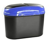 Cosmos ฎ Black and Blue Color Plastic Trash/Garbage/Rubbish Can/Bin/ Box Holder with Hook + Free Cosmos Cable Tie