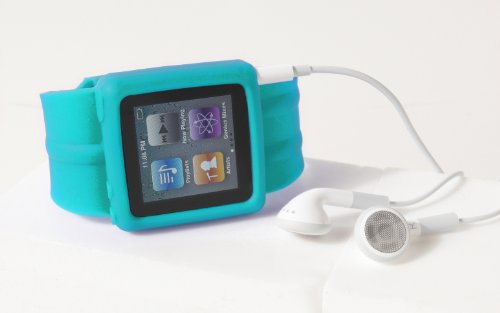 Nanotch Protective Wrist Watch Strap for Apple iPod Nano (6th Gen.) - Azure