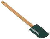 SiliconeZone Medium Wood Spatula, Dark Green