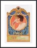 Coca-Cola Festoon by Vintage 19.75X27.50 Framed with Black Metal Frame