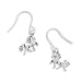 Children's French Wire Earrings with Prancing Unicorn Charm
