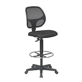 Office Star Work Smart Mesh Back Vinyl Seat Drafting Stools DC2990V