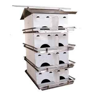 Birds Choice 4-Floor-16 Room Purple Martin House with Starling Resistent Holes