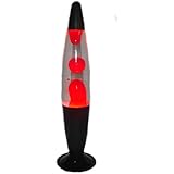 Lava Lamp, Black Base - Red Lava And Clear Fluid #212