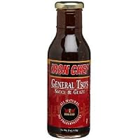 IRON CHEF General Tso`s Sauce and Glaze, All Natural, No Preservatives, 15 oz glass bottles (Pack of 4)