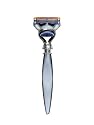 eShave 5 Blade Razor In  Blue - Nickel / Blue Handle