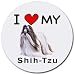 I Love My Shih-Tzu Round Mouse Pad