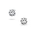 1CT Round Solitaire Stud Earrings Unisex Girlfriend 4 Prong .925 Sterling Silver 6MM