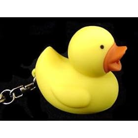 Rubber Ducky Quacking Light-Up Keychain