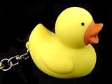 Rubber Ducky Quacking Light-Up Keychain