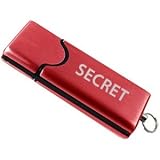 4GB Mini Flash Drive USB 2.0 Red Metal Case Engraved Secret