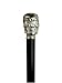 Walking Cane - Skull, this walking stick cane has a metal handle with chrome finish, Hardwood shaft. This walking aid has a a weight capacity of 250 pounds and 36 inches long of height.