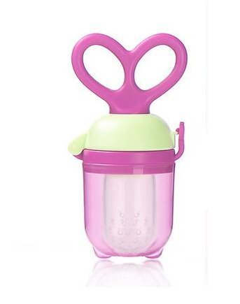 Silicone Baby Food Fruit Feeder Baby Teether Pink 10 5x5x4cm