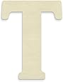 UNFINISHEDWOODCO Unfinished Wood Letter, 15-Inch, Monogrammed T, Large