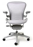 Review Herman Miller  / Aeron Chair Basic by Herman Miller - Titanium Frame - Zinc Wave Size C (Large)