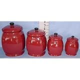 Corelle 4-pc. Canister Set - Red by