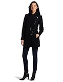 Kenneth Cole Women's Single Breasted Asymetrical Zip Coat, Black, 8 Kenneth Cole Women's Single Breasted Asymetrical Zip Coat, Black, 8