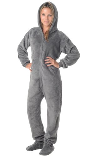 Footed Pajamas Howling Moon Adult Hoodie One Piece
