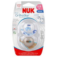 NUK Design OrthoStar Advanced Orthodontic Pacifier Size 2 - 6-18 moths - (Girl)