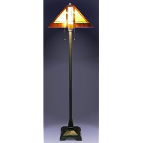 1908 Studios Tiffany Aztec Mission Floor Lamp