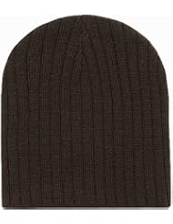 Brown Cable Knitted Short Beanie Ski Cap Tuque by HDP Jeep Caps Visors/Helmet/Beanies