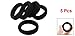 uxcell 5 Pcs Black Stretchy Band Hair Tie Ponytail Holders