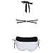 Dreamy Girl Womens White and Black Cutout Design Bikini Set Two Piece Swimsuit