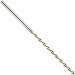 Precision Twist QC91G High Speed Steel Long Length Drill Bit, TiN Coated, Round Shank, Parabolic Flute, 135 Degree Point Angle