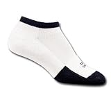 Thorlo Thin Cushion Micro-Mini Crew Tennis Socks with THORï¿½LONï¿½ and CoolMaxï¿½ - White/Black - T1CCU