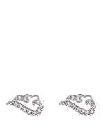 Silver One Pendientes Alas Zirconium