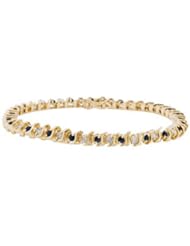 Sapphire and Diamond Bracelet in 14kt Yellow Gold