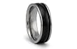 Black PVD Titanium Ring High Polish 7mm