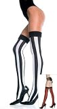 Sexy Vertical Striped Opaque Thigh High Stockings (Color Choices)
