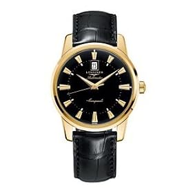 Longines Conquest Heritage 18kt Gold Mens Automatic Strap Watch L1.645.6.52.4