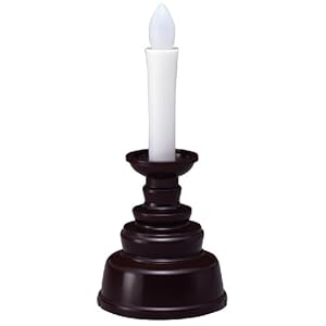 【クリックで詳細表示】火を使わない、電子の炎で倒れても安心！ スマイルキッズ 安心のろうそく ミニ ブラウン ARO-5202DB： ホーム＆キッチン