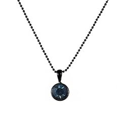 Necklace - N172 - Swarovski (tm) Crystal Drop (10mm / 3/8") ~ Montana (Dk Blue)