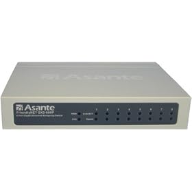 Asante FriendlyNet 8-Port 10/100/1000 Mbps Gigabit Hassle-Free Ethernet Switch (Beige)