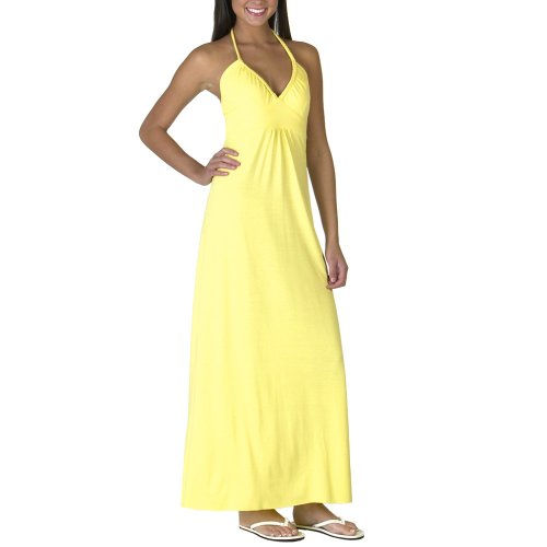 Moss Sup Co Daffodil Braided Halter Maxi - L