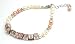 Base Metal Simulated Pearl Kiddies Bracelet With Pink Enamelled Princess Cubes