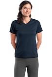 Ladies Crossover V-Neck Tee Shirt