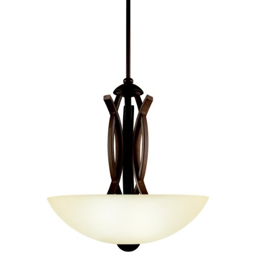 Kichler Lighting 42161OZ Bellamy 3-Light Incandescent Inverted Pendant, Olde Bronze
