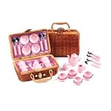 Childrens 17 Piece Spotty Porcelain Tea Set