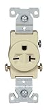 Cooper Wiring 20A 3Wire Ivry Single Receptacle 1876V-BOX