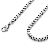 MENS Stainless Steel Necklace Box Chain 3.2mm Wide